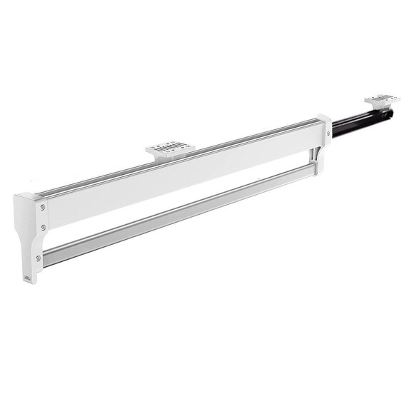 Pull Out Closet Valet Rod Adjustable Sliding Heavy Duty Steel Top Mounted 21.5'' - Picture 3 of 16